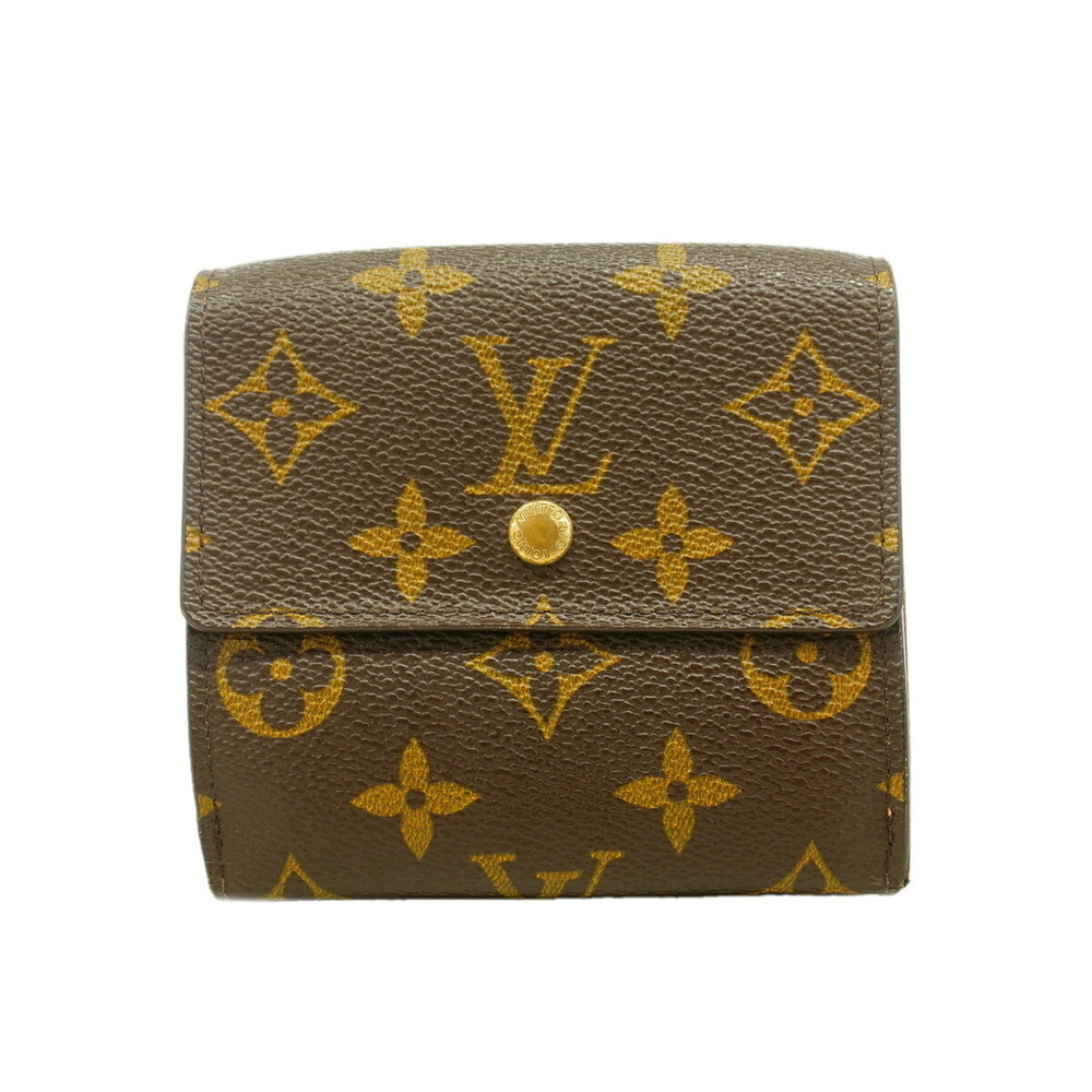 Louis Vuitton Tri-fold Wallet Monogram Portemonnaie Billet Carte Credit M6165...
